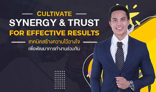 CULTIVATE SYNERGY & TRUST FOR EFFECTIVE RESULTS เทคนิคสร้างความไว้วางใจเพื่อพัฒนาการทำงานร่วมกัน