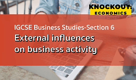 IGCSE Business Studies-Section6: External influences on business activity
